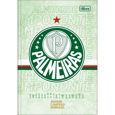 Foto ilustrativa Caderno Brochura Capa Dura 1/4 Palmeiras 48 Folhas.