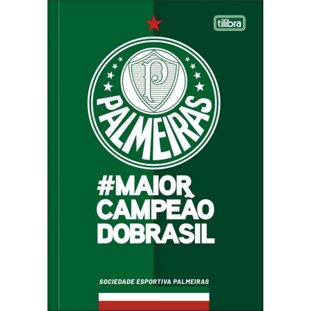 Foto ilustrativa Caderno Brochura Capa Dura 1/4 Palmeiras 48 Folhas.