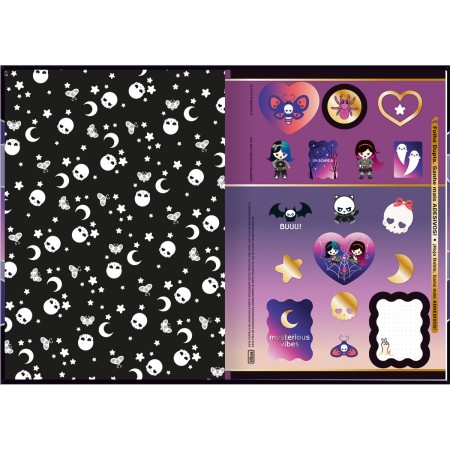 Foto ilustrativa Caderno Brochura Capa Dura 1/4 Plush Poison 80 Folhas