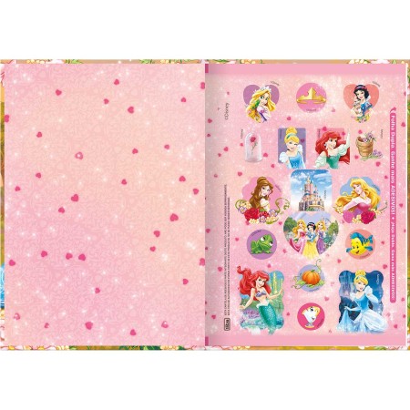 Foto ilustrativa Caderno Brochura Capa Dura 1/4 Princesas 80 Folhas