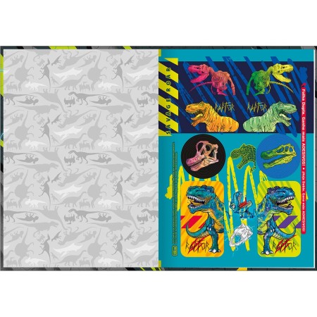 Foto ilustrativa Caderno Brochura Capa Dura 1/4 Raptor 48 Folhas