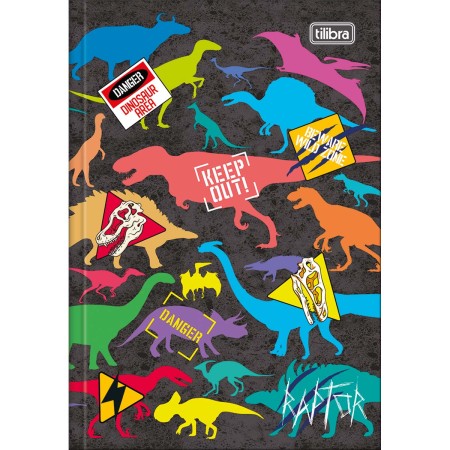 Foto ilustrativa Caderno Brochura Capa Dura 1/4 Raptor 48 Folhas