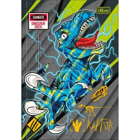 Foto ilustrativa Caderno Brochura Capa Dura 1/4 Raptor 48 Folhas