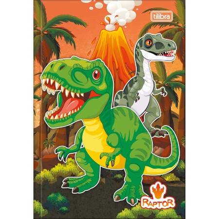 Foto ilustrativa Caderno Brochura Capa Dura 1/4 Raptor 80 Folhas