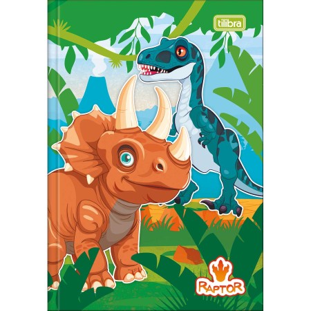 Foto ilustrativa Caderno Brochura Capa Dura 1/4 Raptor 80 Folhas