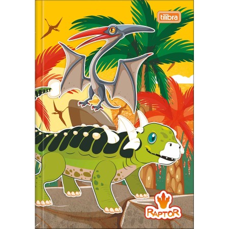 Foto ilustrativa Caderno Brochura Capa Dura 1/4 Raptor 80 Folhas