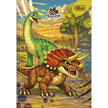 Foto ilustrativa Caderno Brochura Capa Dura 1/4 Raptor 80 Folhas