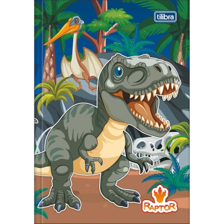 Foto ilustrativa Caderno Brochura Capa Dura 1/4 Raptor 80 Folhas