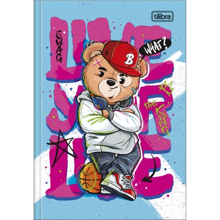 Foto ilustrativa Caderno Brochura Capa Dura 1/4 Rebel 80 Folhas