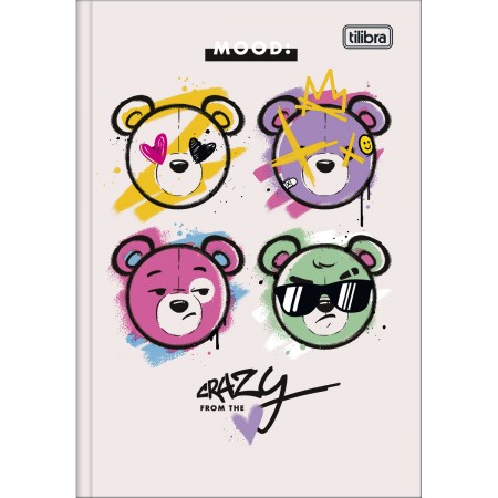 Foto ilustrativa Caderno Brochura Capa Dura 1/4 Rebel 80 Folhas