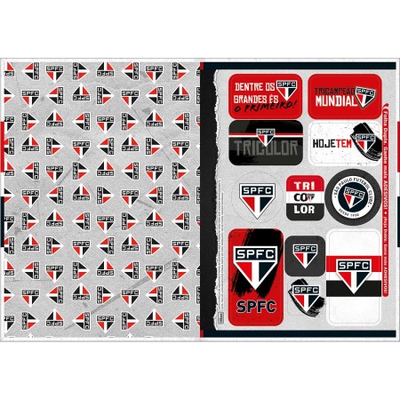 Foto ilustrativa Caderno Brochura Capa Dura 1/4 São Paulo 80 Folhas