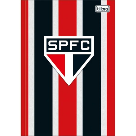 Foto ilustrativa Caderno Brochura Capa Dura 1/4 São Paulo 80 Folhas