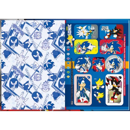 Foto ilustrativa Caderno Brochura Capa Dura 1/4 Sonic 80 Folhas