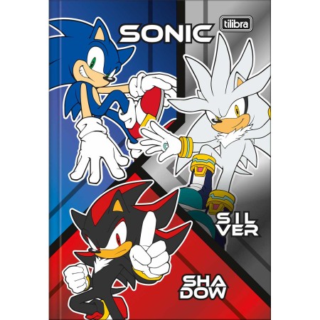 Foto ilustrativa Caderno Brochura Capa Dura 1/4 Sonic 80 Folhas