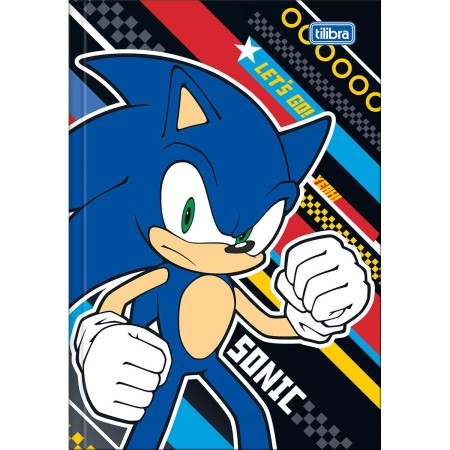 Foto ilustrativa Caderno Brochura Capa Dura 1/4 Sonic 80 Folhas
