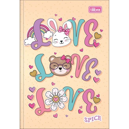 Foto ilustrativa Caderno Brochura Capa Dura 1/4 Spice 80 Folhas