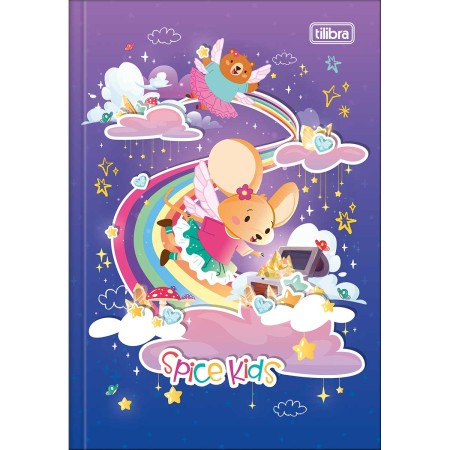 Foto ilustrativa Caderno Brochura Capa Dura 1/4 Spice Kids Feminino 80 Folhas