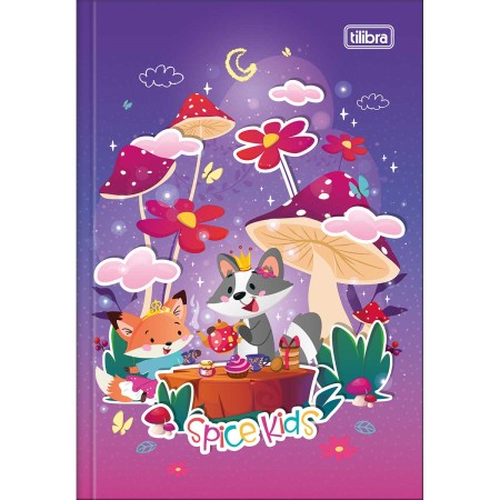 Foto ilustrativa Caderno Brochura Capa Dura 1/4 Spice Kids Feminino 80 Folhas