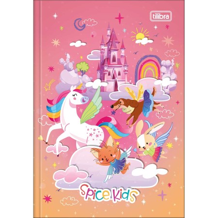 Foto ilustrativa Caderno Brochura Capa Dura 1/4 Spice Kids Feminino 80 Folhas