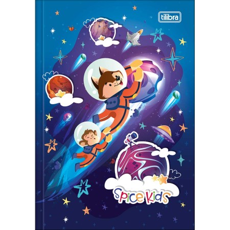 Foto ilustrativa Caderno Brochura Capa Dura 1/4 Spice Kids Masculino 80 Folhas