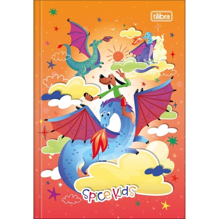 Foto ilustrativa Caderno Brochura Capa Dura 1/4 Spice Kids Masculino 80 Folhas