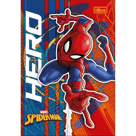 Foto ilustrativa Caderno Brochura Capa Dura 1/4 Spider-Man 48 Folhas