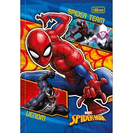 Foto ilustrativa Caderno Brochura Capa Dura 1/4 Spider-Man 48 Folhas