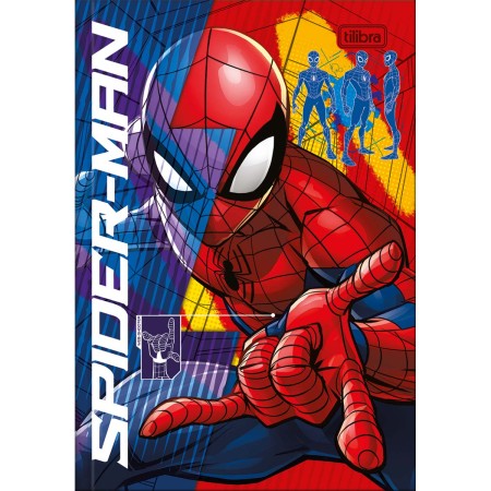Foto ilustrativa Caderno Brochura Capa Dura 1/4 Spider-Man 80 Folhas