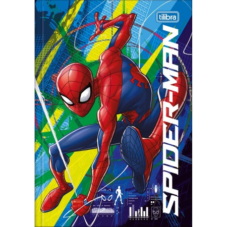 Foto ilustrativa Caderno Brochura Capa Dura 1/4 Spider-Man 80 Folhas
