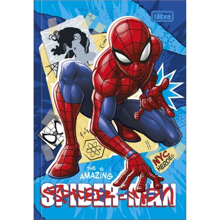 Foto ilustrativa Caderno Brochura Capa Dura 1/4 Spider-Man 80 Folhas