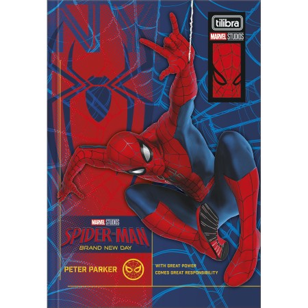 Foto ilustrativa Caderno Brochura Capa Dura 1/4 Spider Man Brand New Day 80 Folhas