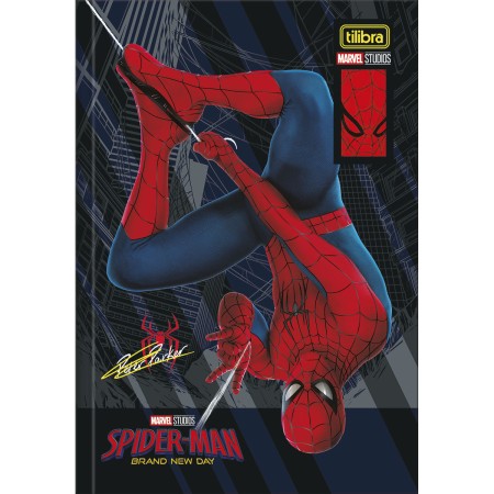 Foto ilustrativa Caderno Brochura Capa Dura 1/4 Spider Man Brand New Day 80 Folhas