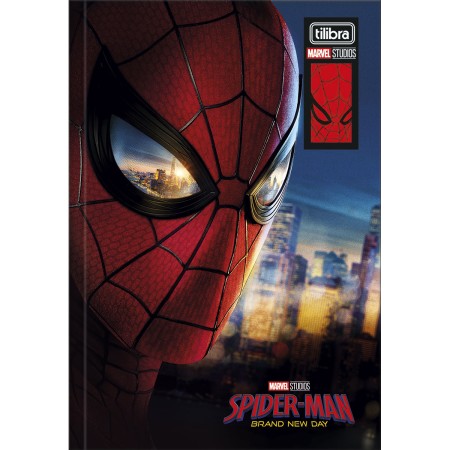 Foto ilustrativa Caderno Brochura Capa Dura 1/4 Spider Man Brand New Day 80 Folhas