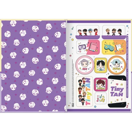 Foto ilustrativa Caderno Brochura Capa Dura 1/4 TinyTAN 80 Folhas