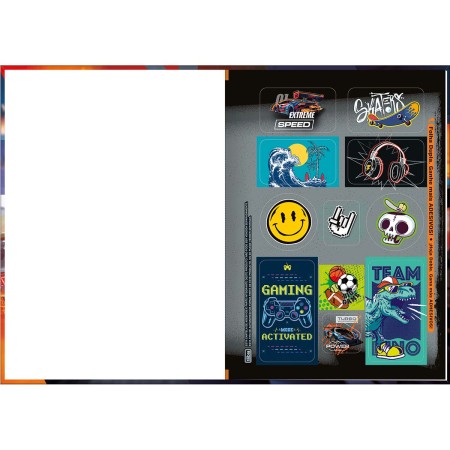 Foto ilustrativa Caderno Brochura Capa Dura 1/4 X-Racing 48 Folhas