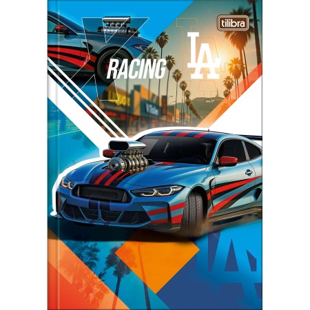 Foto ilustrativa Caderno Brochura Capa Dura 1/4 X-Racing 48 Folhas