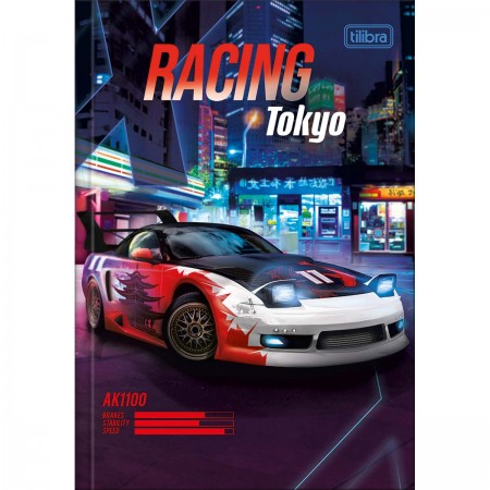 Caderno Brochura Capa Dura 1/4 X-Racing 48 Folhas (Pacote com 15