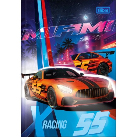 Foto ilustrativa Caderno Brochura Capa Dura 1/4 X-Racing 48 Folhas