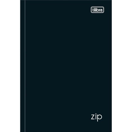 Foto ilustrativa Caderno Brochura Capa Dura 1/4 Zip Preto 80 Folhas