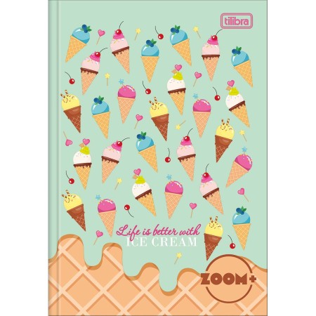 Foto ilustrativa Caderno Brochura Capa Dura 1/4 Zoom+ Feminino 48 Folhas