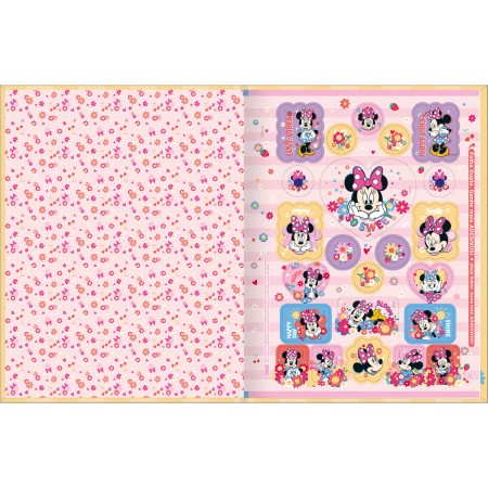 Foto ilustrativa Caderno Brochura Capa Dura Caligrafia Minnie 40 Folhas