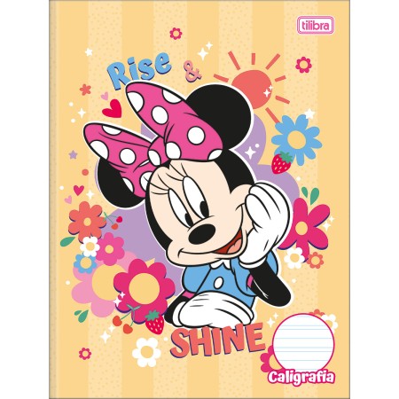 Foto ilustrativa Caderno Brochura Capa Dura Caligrafia Minnie 40 Folhas