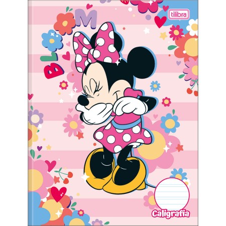 Foto ilustrativa Caderno Brochura Capa Dura Caligrafia Minnie 40 Folhas
