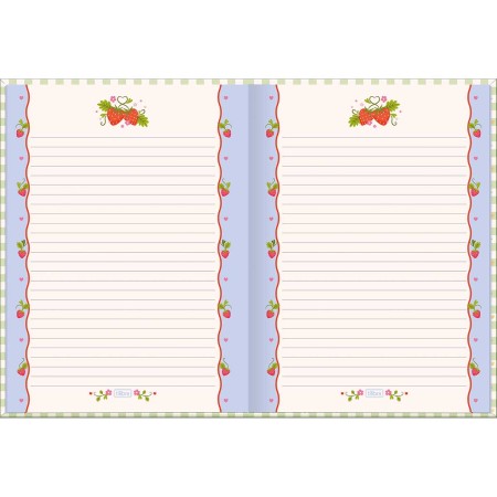 Foto ilustrativa Caderno Brochura Capa Dura Colegial Be Berry! 160 Folhas