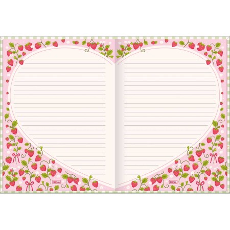 Foto ilustrativa Caderno Brochura Capa Dura Colegial Be Berry! 80 Folhas