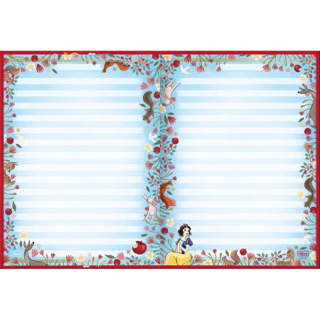 Foto ilustrativa Caderno Brochura Capa Dura Colegial Branca de Neve 160 Folhas