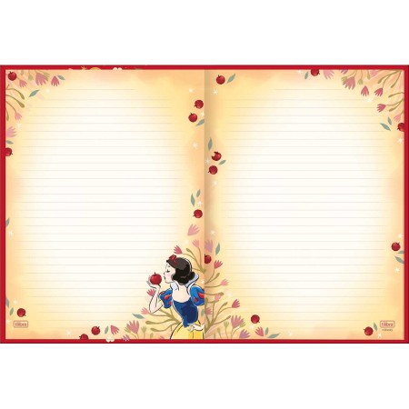 Foto ilustrativa Caderno Brochura Capa Dura Colegial Branca de Neve 80F