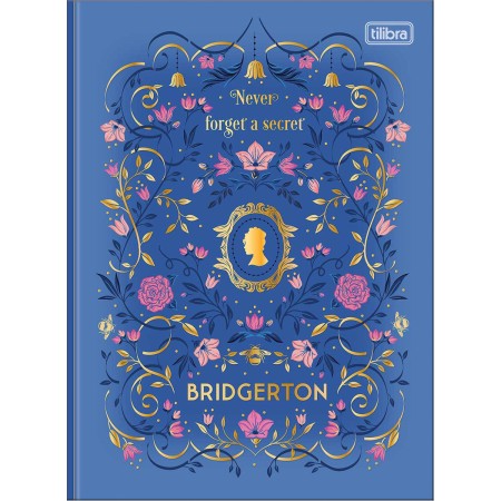 Foto ilustrativa Caderno Brochura Capa Dura Colegial Bridgerton 80 Folhas
