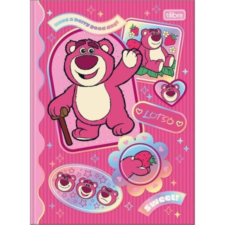 Foto ilustrativa Caderno Brochura Capa Dura Colegial Lotso 160 Folhas