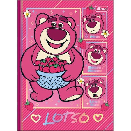 Foto ilustrativa Caderno Brochura Capa Dura Colegial Lotso 160 Folhas